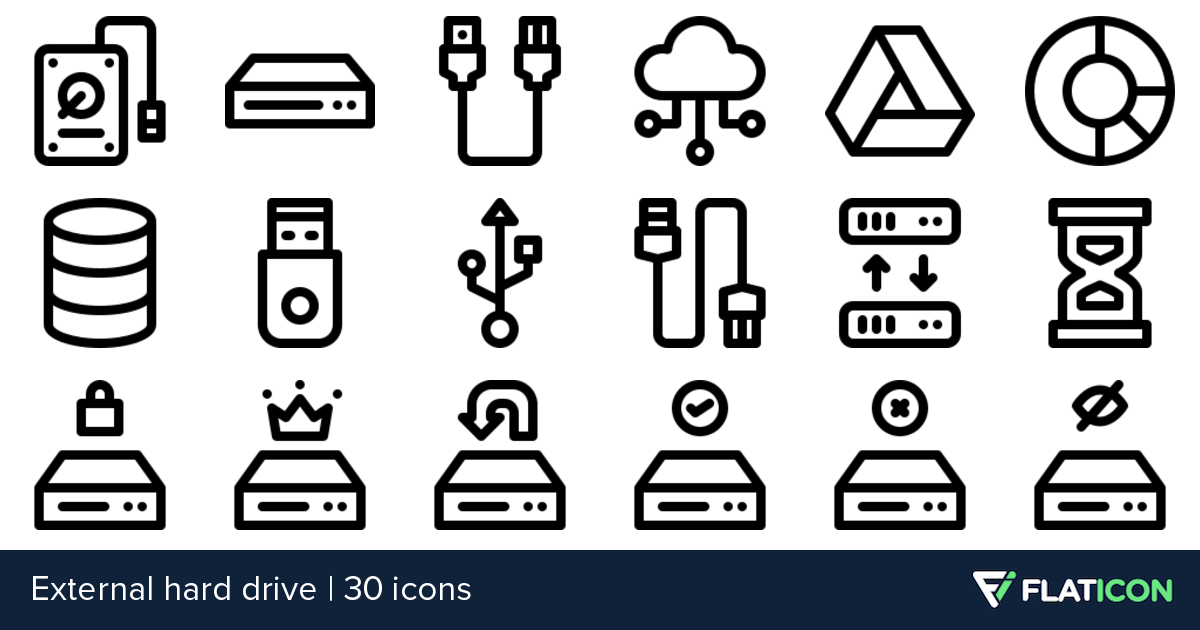 1200x630 External Hard Drive Premium Icons
