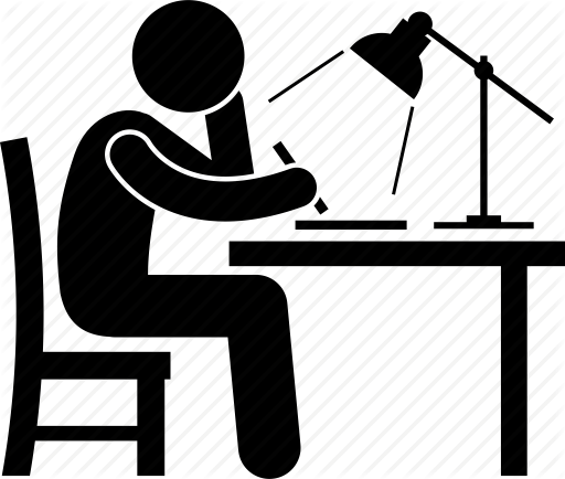 512x434 Hard Working, L Lighting, Table, Working, Write, Writing Icon