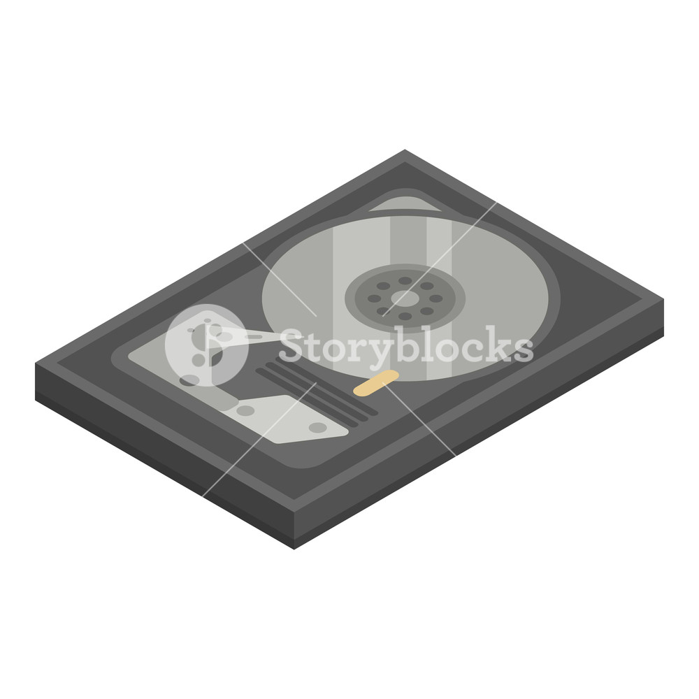 1000x1000 Old Hard Disk Icon Isometric Of Old Hard Disk Vector Icon For Web