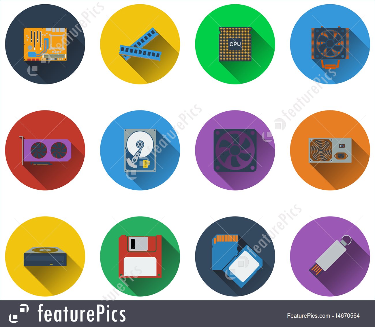 1300x1131 Computer Hardware Icons Illustration