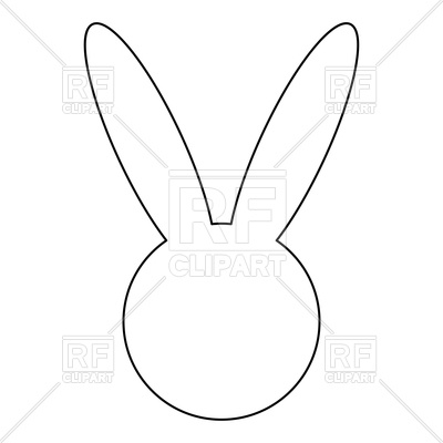 400x400 Hare Head Outline Icon Vector Image Of Silhouettes, Outlines