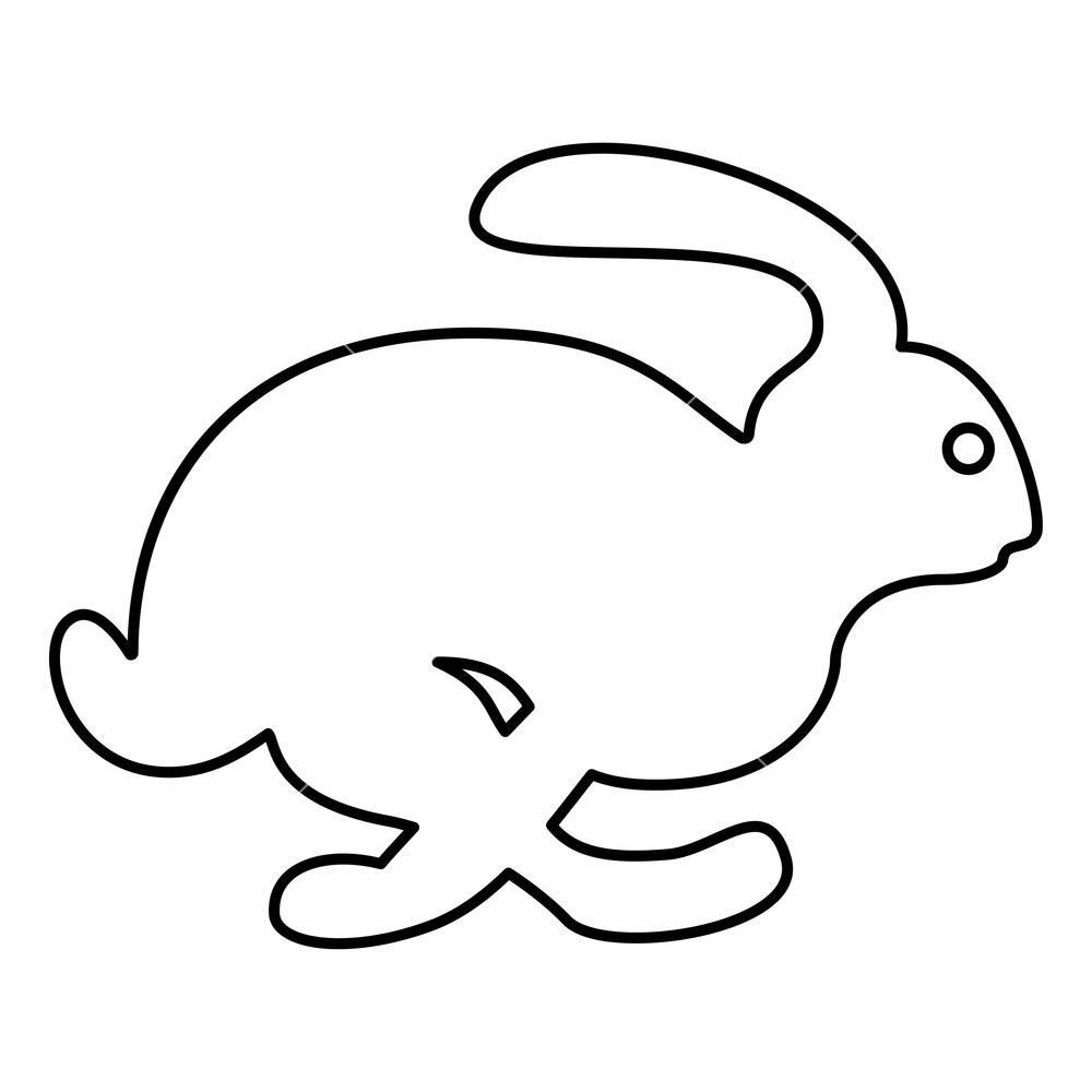 1000x1000 Rabbit Hare Concept Speed Icon Black Color Vector Illustration