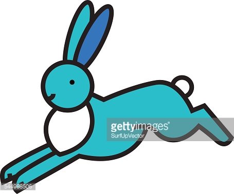 455x378 Running Hare Icon Premium Clipart