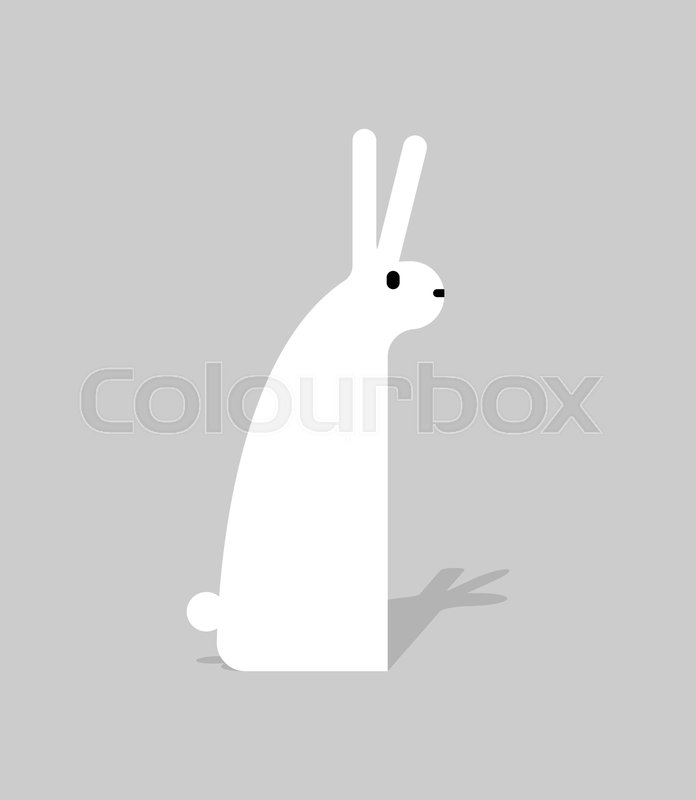 696x800 White Rabbit Isolated Hare Icon Stock Vector Colourbox