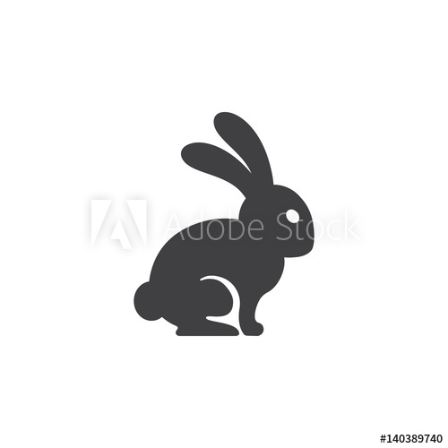 500x500 Hare Icon On The White Background