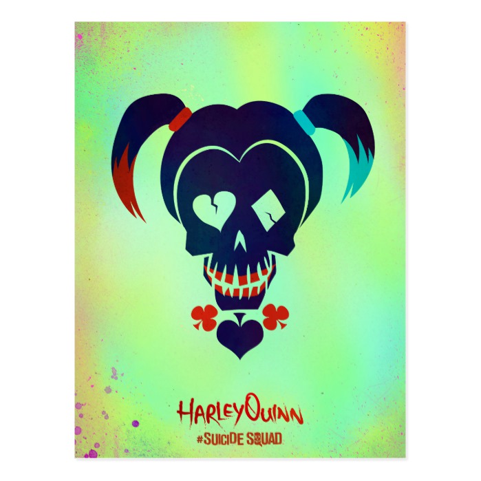 699x699 Suicide Squad Harley Quinn Head Icon Postcard