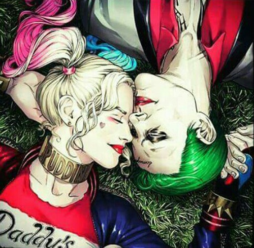 Icon Harley Quinn And The Joker On We Heart It 500x489 Icon Harley Quinn And The Joker On We Heart It