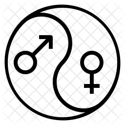 256x256 Gender Harmony Icon Of Line Style