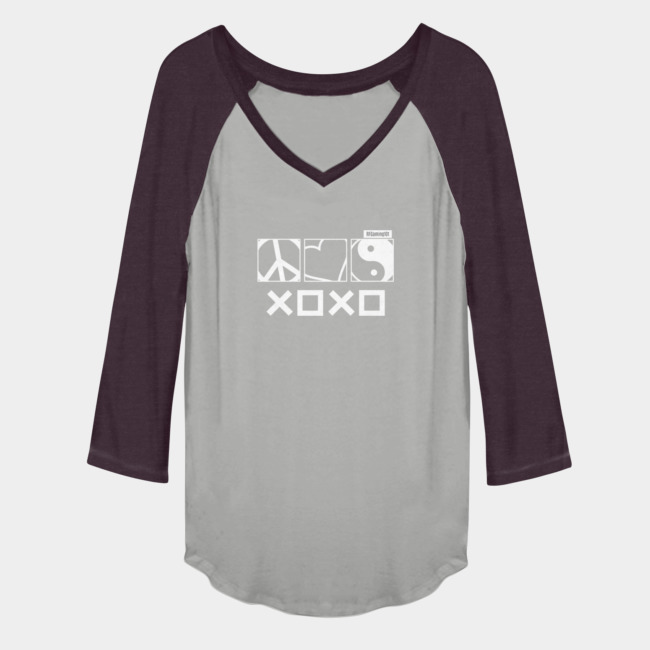 650x650 Peace, Love, And Harmony, Icon V Baseball Tee