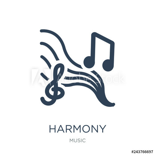 500x500 Harmony Icon Vector On White Background, Harmony Trendy Filled I