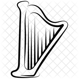 256x256 Harp Icon Of Doodle Style