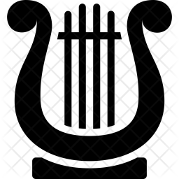 256x256 Harp Icon Of Glyph Style