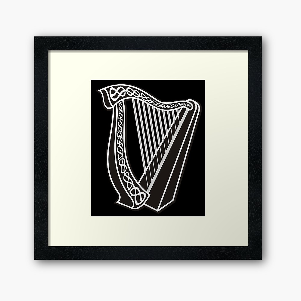 1000x1000 Harp Icon Framed Print