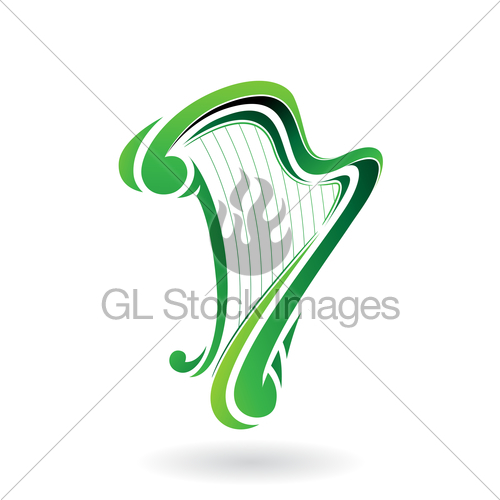 500x500 Cartoon Harp Icon Gl Stock Images