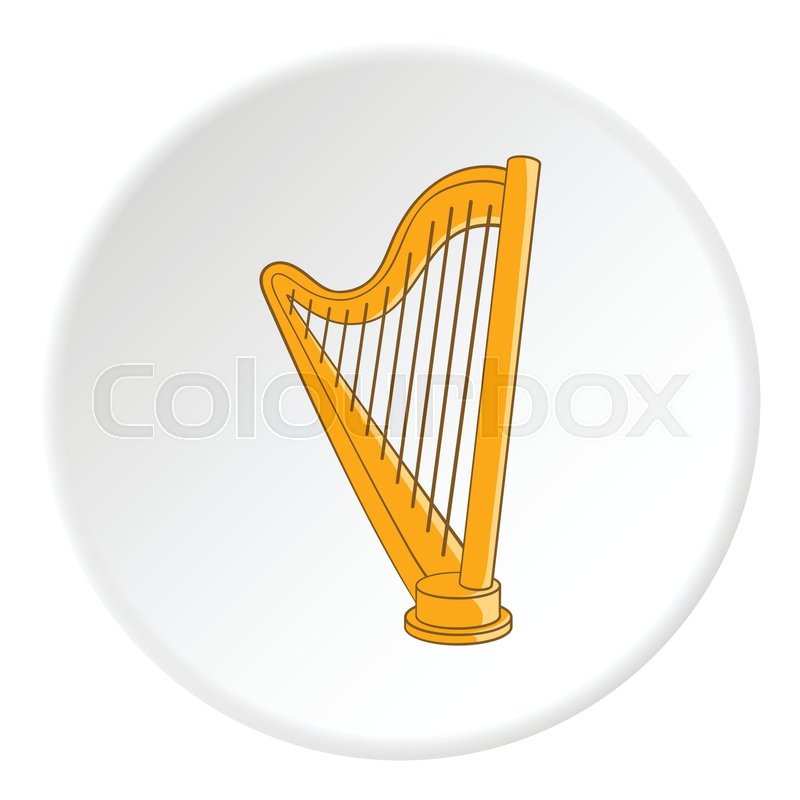800x800 Harp Icon Cartoon Illustration Of Stock Vector Colourbox
