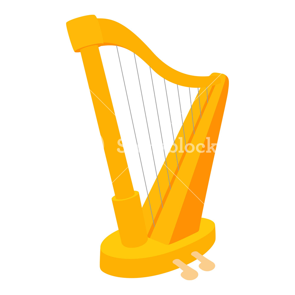 1000x1000 Harp Icon Cartoon Illustration Of Harp Icon For Web Royalty Free