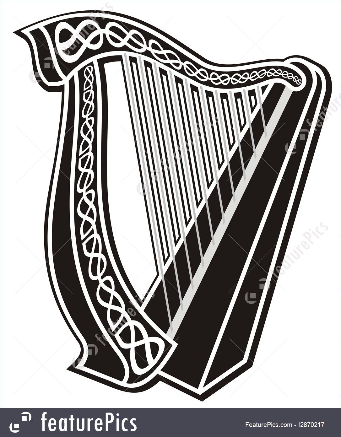 1086x1392 Illustration Of Harp Icon