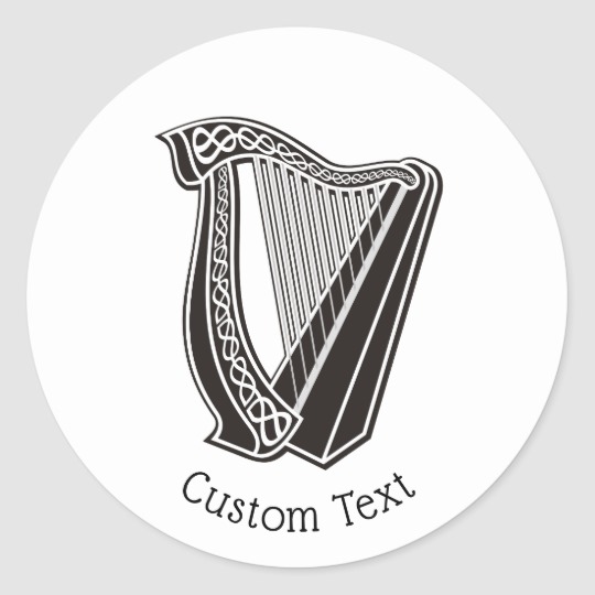 540x540 Harp Icon Classic Round Sticker