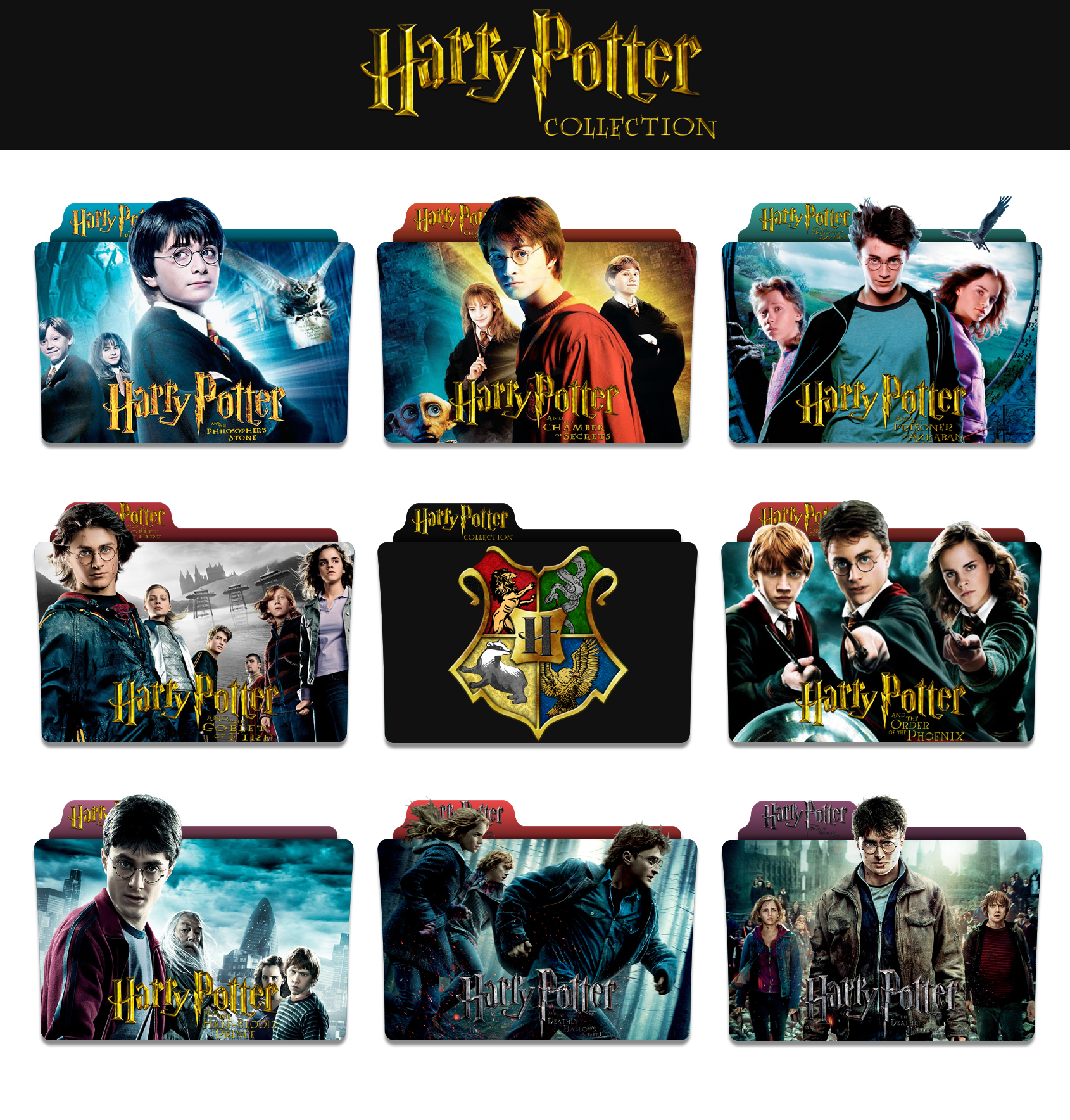 1690x1768 Harry Potter Complete Collection Folder Icons