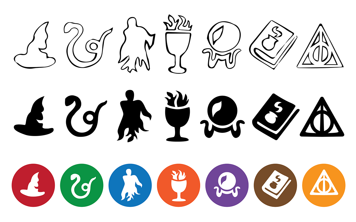 1200x749 Harry Potter Icons On Behance