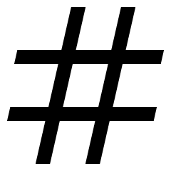 240x240 Hashtag