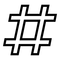 Знак Хештега Скопировать