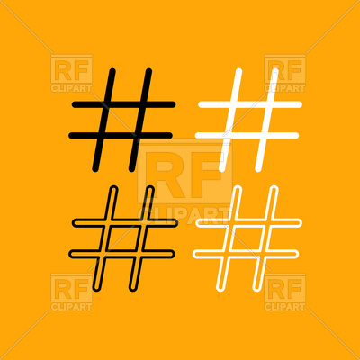 400x400 Hashtag Icon Vector Image Of Signs, Symbols, Maps
