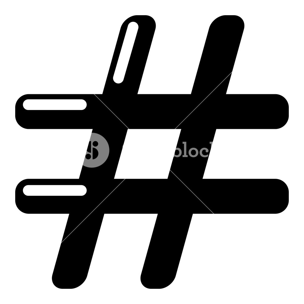 1000x1000 Hashtag Icon Simple Illustration Of Hashtag Vector Icon For Web