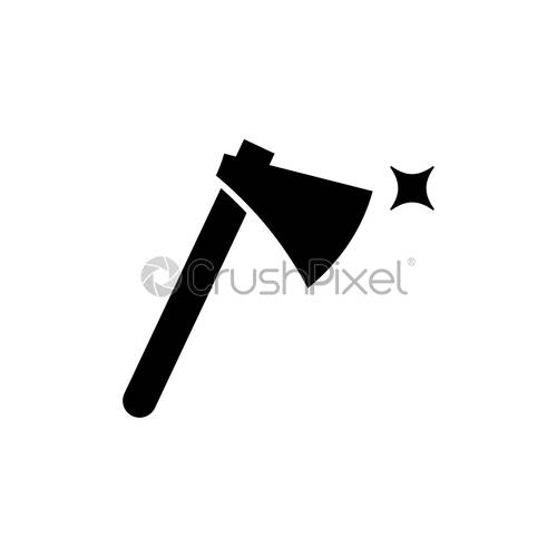 500x500 Axe Icon Design Template Vector Isolated, Stock Vector Crushpixel