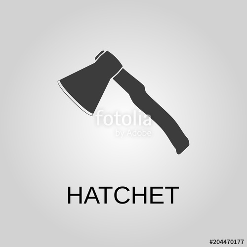 500x500 Hatchet Icon Hatchet Symbol Flat Design Stock
