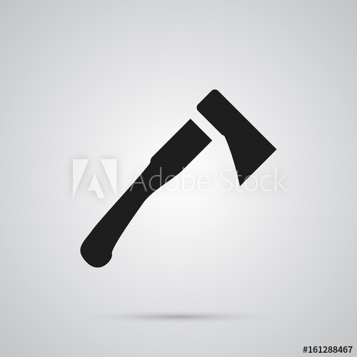 500x500 Isolated Hatchet Icon Symbol On Clean Background Vector Axe