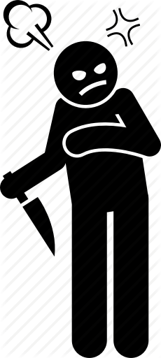 230x512 Hate, Hatred, Knife, Man, Vengeance, Vengeful, Vindictive Icon