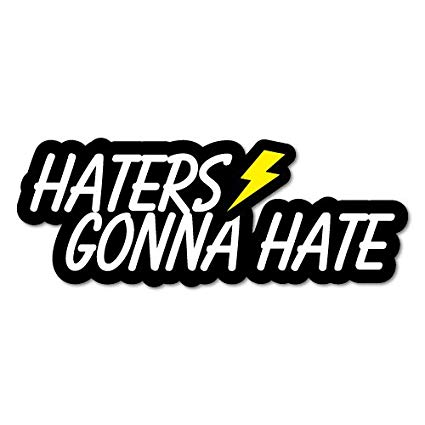 425x425 Haters Gonna Hate Bolt Jdm Sticker Decal Automotive
