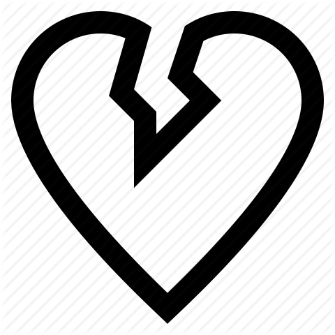 480x480 Broken, Dislike, Hate, Heart Icon