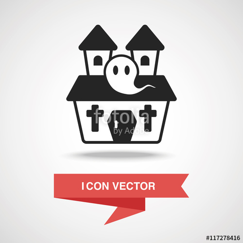 500x500 Haunted House Icon Stock Image And Royalty Free Vector