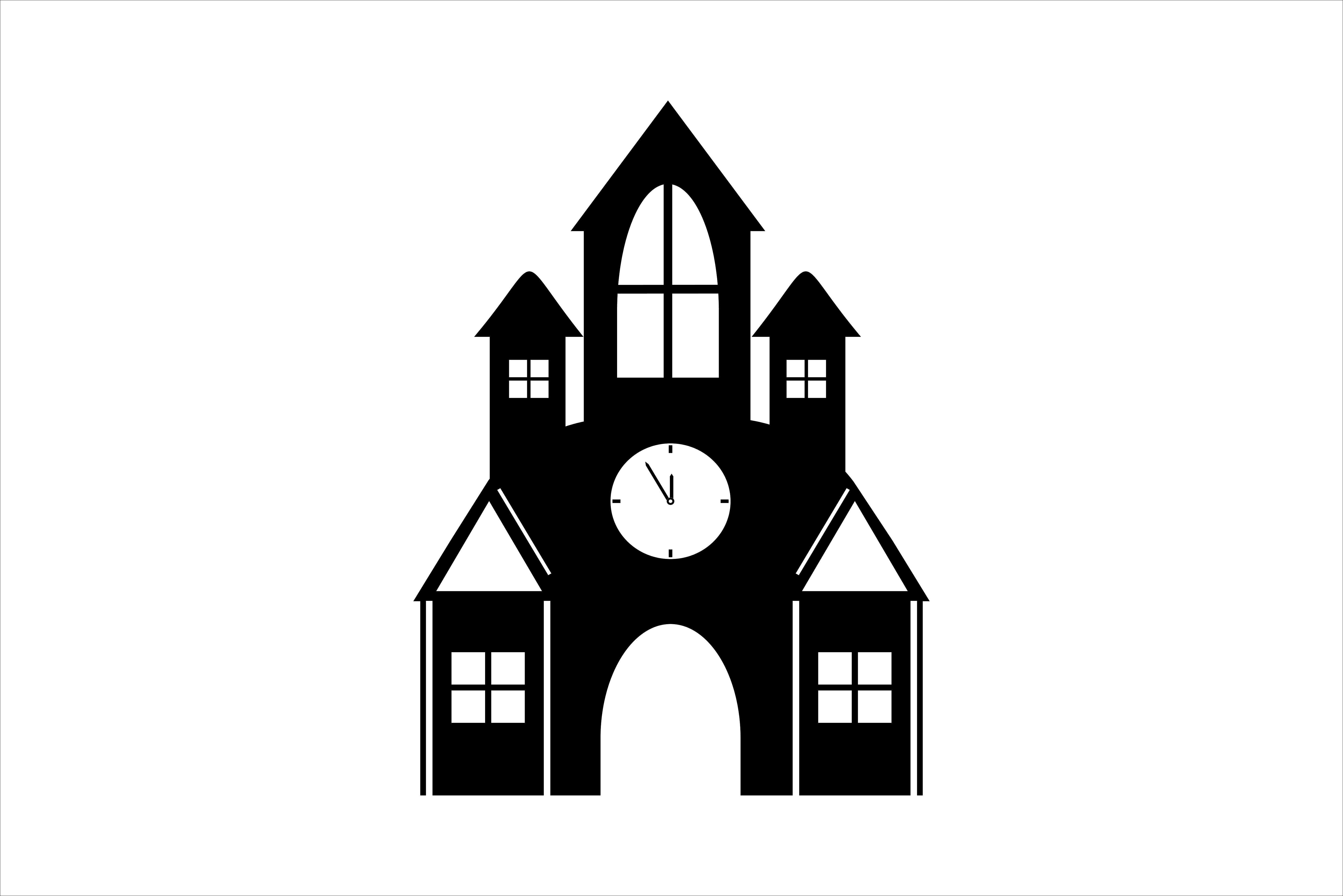 5800x3870 Haunted House Halloween Icon Graphic