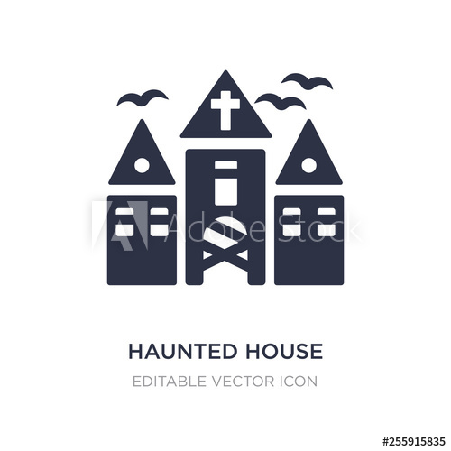 500x500 Haunted House Icon On White Background Simple Element