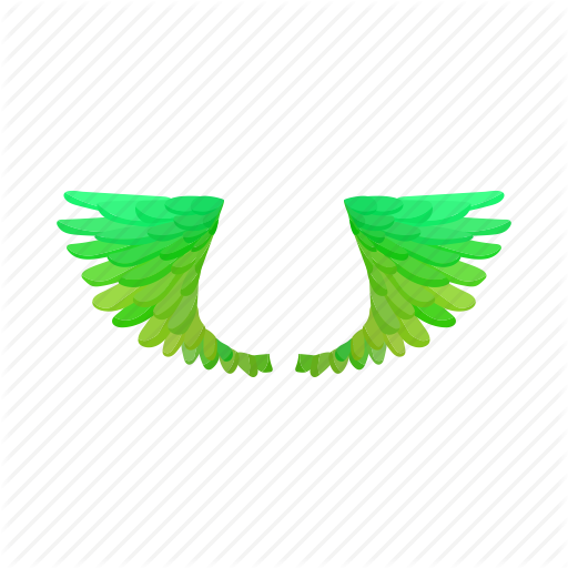 512x512 Bird, Cartoon, Fly, Green, Haven, Parrot, Wings Icon