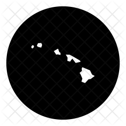 256x256 Hawaii Icon Of Glyph Style