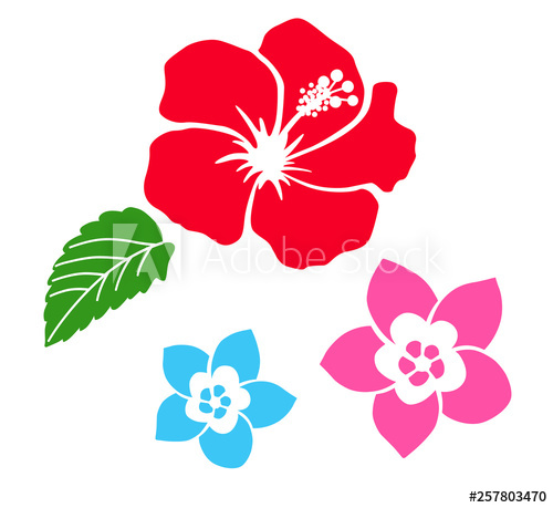 500x459 Tropical Flower Icon Set