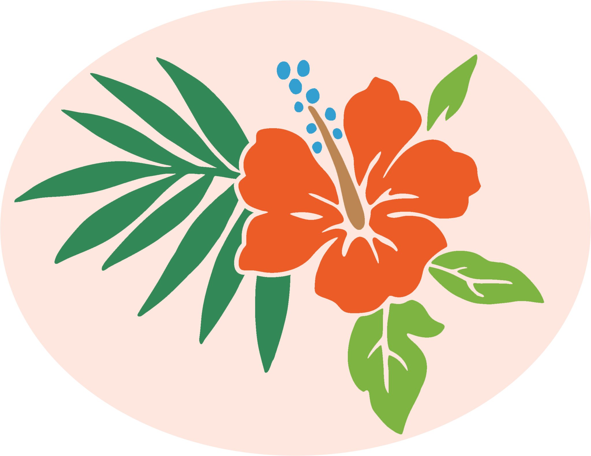 2048x1580 Cool Colorful Hawaiian Island Tropical Cartoon Icon