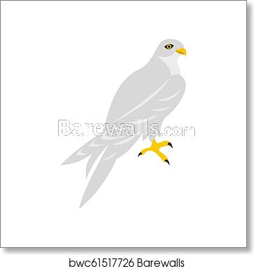 362x382 Hawk Icon, Flat Style, Art Print Barewalls Posters Prints
