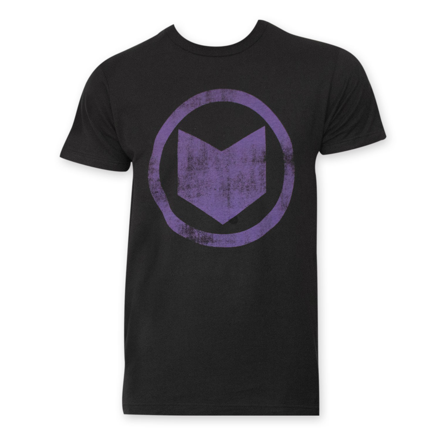 1500x1500 Hawkeye Men's Black Distressed Icon T Shirt