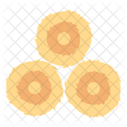 256x256 Hay Bale Icon Of Flat Style