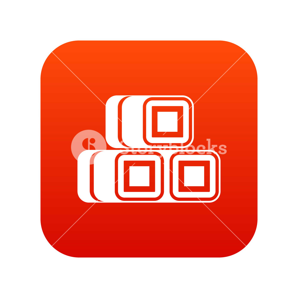 1000x1000 Hay Bundles Icon Digital Red For Any Design Isolated On White