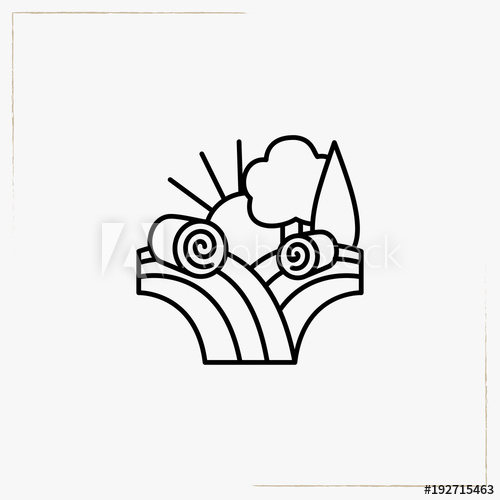 500x500 Haystack Line Icon