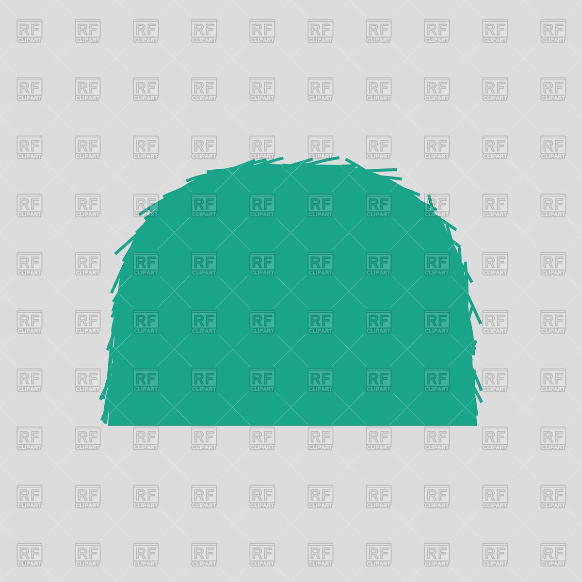 1200x1200 Green Haystack Icon On Gray Background Vector Image Of Objects