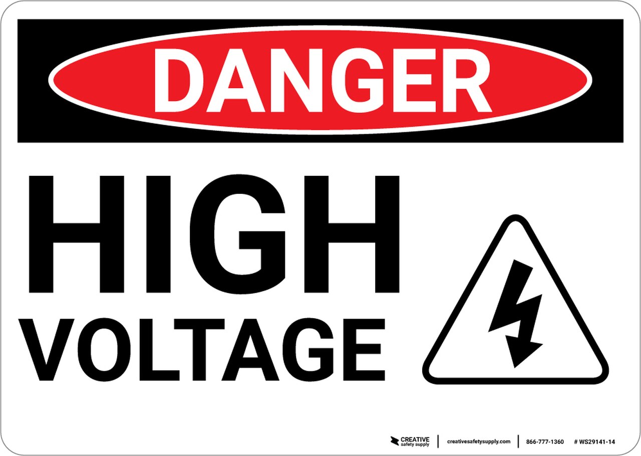1280x910 Danger High Voltage With Hazard Icon