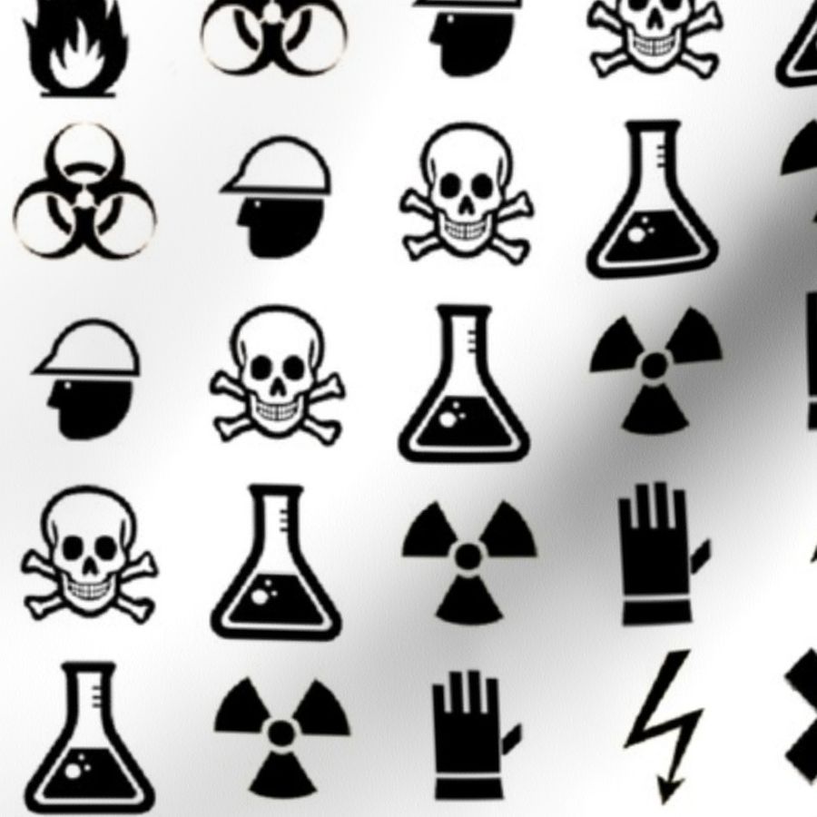 900x900 Hazard Icon Fabric
