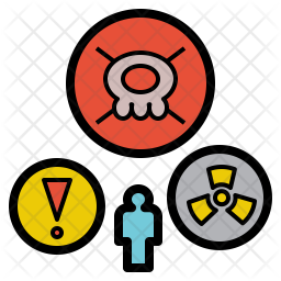 256x256 Hazard Icon Of Colored Outline Style